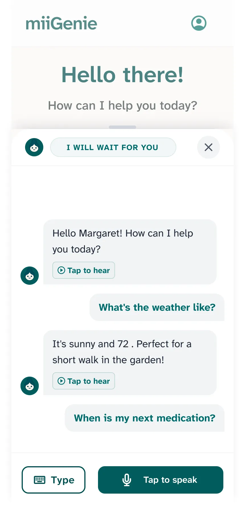miiGenie voice conversation