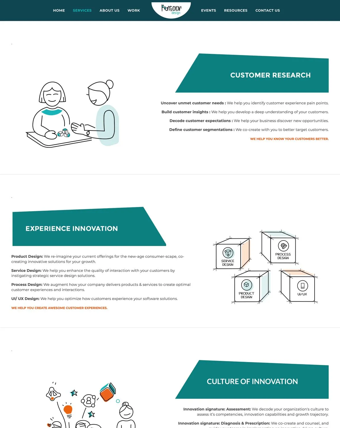 Pensaar Design services page